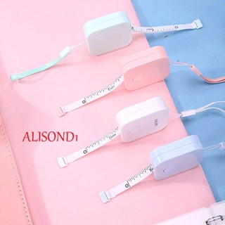 ALISOND1 เทปวัด แบบพกพา เครื่องเขียน 1.5 เมตร พับเก็บได้ ไม้บรรทัดพับเก็บได้ สําหรับเย็บผ้า