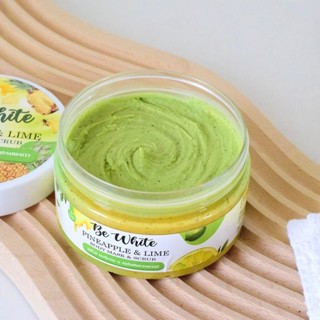 ราคาต่อกระปุก สครับบีไวท์ สครับสัปปะรดมะนาว BE WHITE PINEAPPLE &amp; LIME BODY MASK &amp; SCRUB สครับขัดผิวกาย ขนาด 300 กรัม