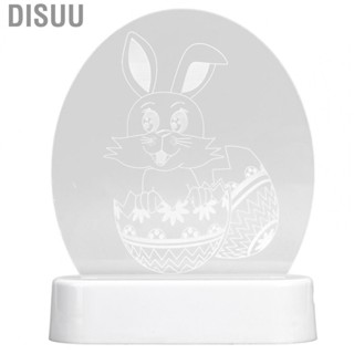 Disuu 3D Night Light Bunny Shape Lamp Acrylic  Easter For Kids WP