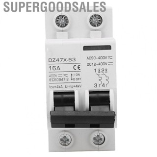 Supergoodsales 2P Mini DC AC Circuit Breaker 4000A Breaking  Pa66 16A