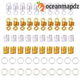 OCEANMAPDZ เครื่องประดับผมถักเปีย สีเงิน สําหรับผู้หญิง