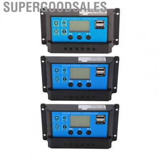 Supergoodsales PWM Solar Panel Controller LCD Display Smart Charge Discharge for  Street Light 12V 24V