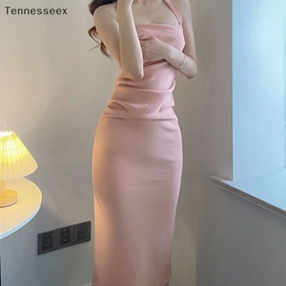 [TESN] ชุดเดรส Midi Dress ลําลอง สไตล์ฝรั่งเศสวินเทจ สําหรับสตรี OOQ