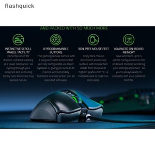 Flashquick DeathAdder V2 เมาส์เกมมิ่งออพติคอลเซนเซอร์ 20000 DPI - Chroma RGB Lighg - 8 ปุ่มโปรแกรม