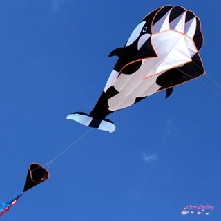 3D ขนาดใหญ่ Frameless Soft Parafoil Giant Whale Kite พร้อม 30M Kites String ซอฟต์แวร์ ความบันเทิงกลางแจ้ง [N/8]