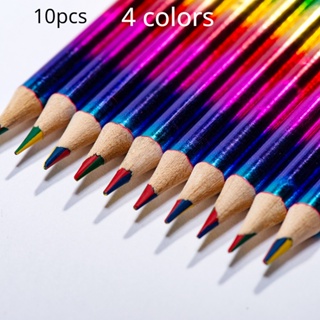 4 in 1 ดินสอสี กระดาษเติม หลากสี เครื่องเขียน สําหรับโรงเรียน และสํานักงาน เขียน และวาดภาพ 10 ชิ้น