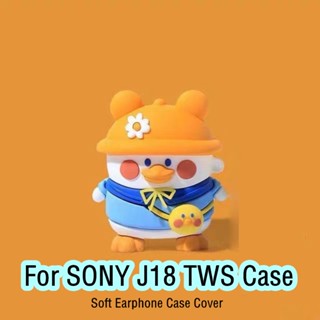 【คุณภาพสูง】เคสหูฟัง แบบนิ่ม ลายการ์ตูน สําหรับ SONY J18 TWS SONY J18 TWS