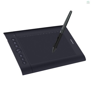 Huion H610 Pro V2 แผ่นบอร์ดแท็บเล็ตวาดภาพกราฟฟิค 10x6.25 นิ้ว พร้อมปุ่มลัด 8 ปุ่ม 16 ปุ่ม 8192 ระดับ ไร้แบตเตอรี่ สําหรับ Windows 7 8