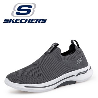 Skechers_ Go Run Archfit รองเท้าวิ่ง ผ้าตาข่าย ระบายอากาศ สําหรับผู้ชาย (พลัสไซซ์ 40-48)