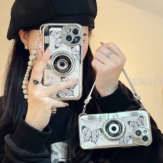 เคสโทรศัพท์มือถือหนัง ชุบไฟฟ้า กันกระแทก ป้องกันกล้อง 3D หรูหรา สําหรับ iPhone 14 Pro Max 11 12 13 Pro Max 14 Plus