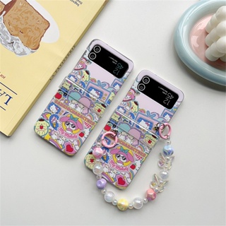 เคสโทรศัพท์มือถือ ป้องกัน ปิดด้านหลัง ลายการ์ตูนซานริโอ้ หลากสี สําหรับ Samsung Galaxy Z Flip 5 Z Flip 4 Z Flip 3 ZFlip3 ZFlip4 ZFlip5