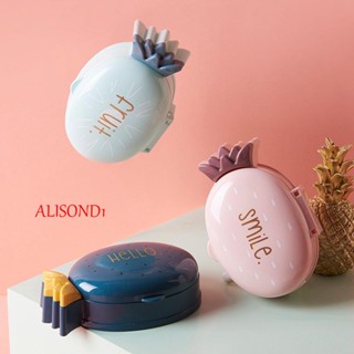 ALISOND1 กล่องใส่สบู่ กันน้ํา แบบพกพา พร้อมฝาปิด ระบายน้ํา