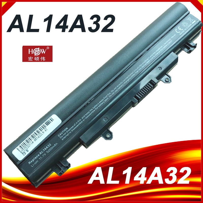 Suitable for ACER E15 E5-471 421 571 AL14A32 TMP256 notebook battery flat bottom