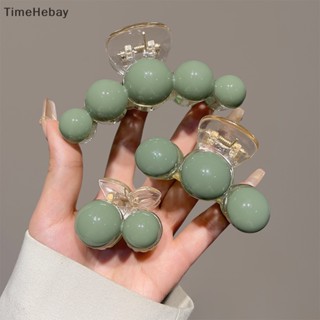 Timehebay กิ๊บติดผม ประดับไข่มุก สีเขียว สําหรับจัดแต่งทรงผม