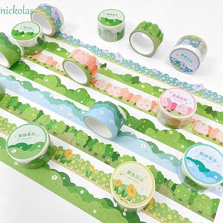 NICKOLAS สติกเกอร์ ลายเมฆ ดอกไม้ ป่า DIY สําหรับตกแต่งสมุดภาพ เครื่องเขียน