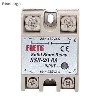 [RiseLarge] รีเลย์โซลิดสเตท เฟสเดียว ควบคุม DC AC SSR ไม่มีฝาครอบพลาสติก SSR-25AA SSR-40AA SSR-60AA SSR-100AA