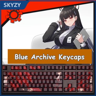 Blue Archive Keycaps Cherry Profile อะนิเมะ PBT Dye Sub ปุ่มกดคีย์บอร์ด Keycaps