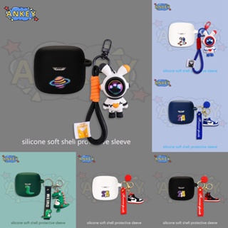 for JBL Tune Flex 225 220 Buds Beam Earphone Silicone Case Cute Astronaut Earbuds Protective Headphone Cover Headset with Pendant