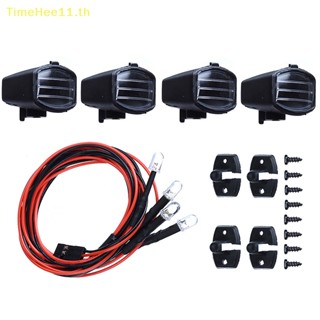 Timehee โคมไฟสปอตไลท์ led สําหรับรถไต่หินบังคับ 1/10 axial scx10 TH 4 ชิ้น