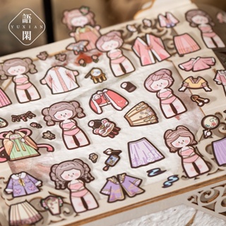 Duopu เทปกาวการ์ตูนน่ารักสวม diy มือบัญชีวัสดุ gu การ์ดตกแต่งสติ๊กเกอร์