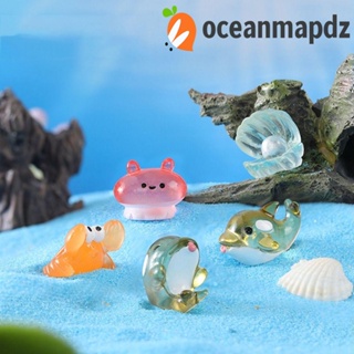 Oceanmapdz โมเดลเรซิ่น รูปปลาทะเล เพ้นท์มือ ขนาดเล็ก สําหรับตกแต่งบ้าน DIY