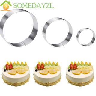 SOMEDAYZL แม่พิมพ์เค้ก บิสกิต ทาร์ต แพนเค้ก ทรงกลม DIY 3 ชิ้น/ชุด