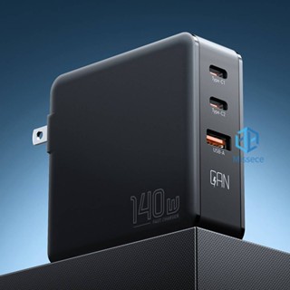 อะแดปเตอร์ชาร์จเร็ว 140W GaN Mini PD 2 Type-C+1 USB-A 3 พอร์ต ปลั๊ก US EU UK สําหรับ iPhone Huawei โทรศัพท์