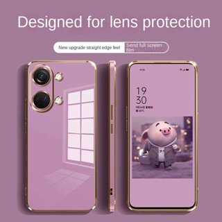 Oneplus Nord 3 5G nord3 CE 3 Lite 5G เคสชุบไฟฟ้า เคลือบเงา ขอบตรง เคสป้องกัน ป้องกันการตก