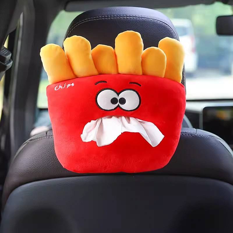 Creative Car Tissue Box Car Cartoon Hanging Paper Extraction Box Car Multifunctional Armrest Box Sun Visor Tissue Box rNB6