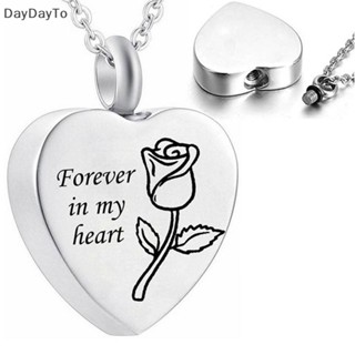 Daydayto สร้อยคอ จี้ดอกกุหลาบ Forever In My Heart สําหรับของขวัญ เครื่องประดับ