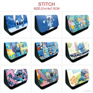 Yyds กระเป๋าดินสอ ปากกา เครื่องเขียน ลายการ์ตูน Stitch น่ารัก สองชั้น มีซิป ความจุขนาดใหญ่ สําหรับนักเรียน