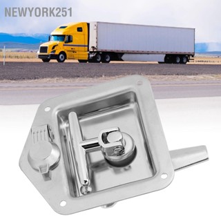  Newyork251 2 Pcs รถบรรทุกกล่องเครื่องมือ Latch กล่องเครื่องมือสแตนเลส T Handle พร้อม 4 ปุ่มสำหรับ Camper RV Trailer ประตูกล่องเครื่องมือ