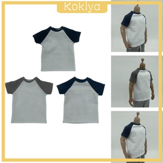 [Kokiya] เสื้อยืดแขนสั้น สเกล 1/6 แฮนด์เมด สําหรับตุ๊กตา 12 นิ้ว