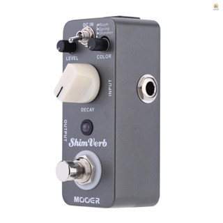 Mooer Shim Verb Micro แป้นเหยียบเอฟเฟคดิจิทัล สําหรับกีตาร์ไฟฟ้า True Bypass