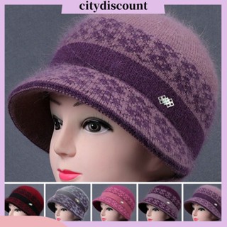 &lt;citydiscount&gt; หมวกแก๊ป ผ้าฟลีซ นิ่มมาก กันลม ลายดอกไม้ ให้ความอบอุ่น เบาพิเศษ แนวเรโทร หรูหรา สําหรับผู้หญิง ใส่ทุกวัน