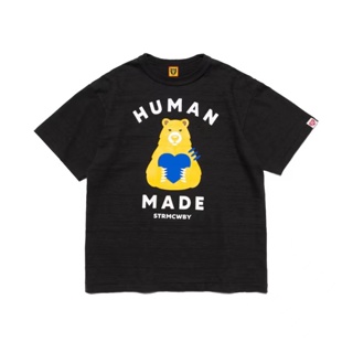 เสื้อยืดแขนสั้น พิมพ์ลายหมี HUMAN MADE แฟชั่นสําหรับผู้ชาย และผู้หญิง