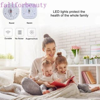 FALLFORBEAUTY แผงโคมไฟเพดาน LED 220V ทรงกลม / สี่เหลี่ยม สําหรับติดผนัง