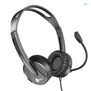[พร้อมส่ง] Lenovo Lecoo HT106 ชุดหูฟังแบบมีสาย 3.5 มม. พร้อมไมโครโฟน ปรับได้ สําหรับประชุมทางไกล สอนออนไลน์