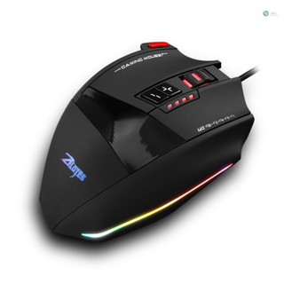 [พร้อมส่ง] Zelotes C-13 เมาส์เกมมิ่งมีสาย 13 คีย์ 10000DPI ไฟ RGB หน่วยความจําในตัว 128KB ปรับได้