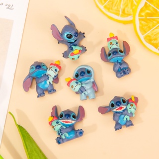 โมเดลฟิกเกอร์ Lilo and Stitch Scrump PVC ขนาดมินิ ของเล่นสําหรับเด็ก 6 ชิ้น ต่อล็อต