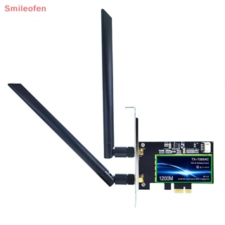 [Smileofen] อะแดปเตอร์การ์ดรับสัญญาณ WIFI ไร้สาย บลูทูธ 4.2 1200Mbps PCI-E ความเร็วสูง