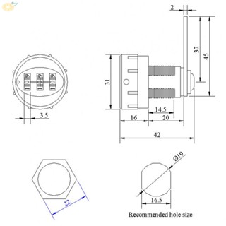 【VARSTR】Camlock Code Drawer Lock For Furniture Smart Cam Code Lock Zinc Alloy 20-30mm