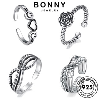 BONNY JEWELRY เครื่องประดับ วินเทจ แฟชั่น แท้ ผู้หญิง Silver เครื่องประดับ เกาหลี เงิน 925 แหวน ต้นฉบับ M043