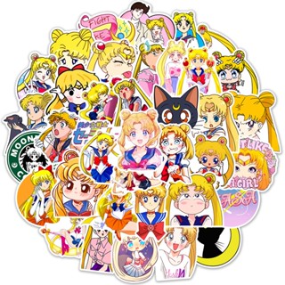 ชุดสติ๊กเกอร์ Sailor Moon ชุดสติกเกอร์กราฟฟิตีกันน้ำอะนิเมะ, 50 แผ่น/ชุด