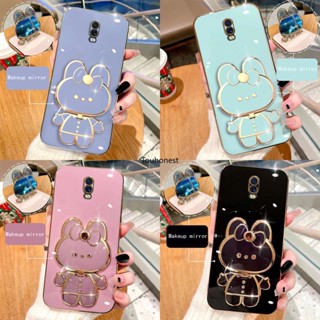 เคส Oppo R17 Pro เคส Oppo A8 A31 Casing Oppo A5 2020 Case Oppo A9 2020 Case Oppo A57 A77 Case Oppo A77S A57E Case Oppo A39 A37 Case Cute Bunny Bracket Cartoon Stand Vanity Mirror Rabbit Holder Phone Cover Cassing Cases Case KT น่ารัก กระต่าย ตัวยึด