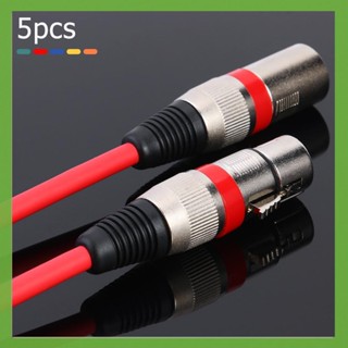 [aigoni.th] สายเคเบิลฟอยล์ ตัวผู้ เป็นตัวเมีย 3Pin XLR 5 ชิ้น