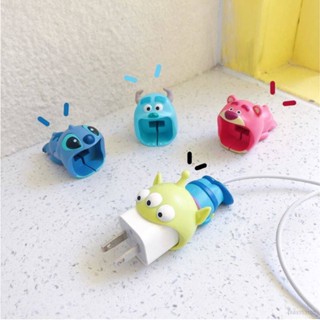 Si ปลอกหุ้มสายชาร์จ USB ป้องกันการแตก ลายปิกาจู Stitch Lotso Alien Snoopy