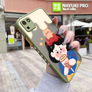 เคสโทรศัพท์มือถือแบบแข็ง ใส กันกระแทก ลายการ์ตูนชานมไข่มุก มีลายด้านข้าง สําหรับ Huawei Y5P