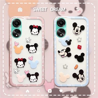 ใหม่ เคสโทรศัพท์มือถือแบบนิ่ม ใส กันกระแทก ลายการ์ตูนมินนี่น่ารัก สําหรับ OPPO A38 4G 2023 OppoA38