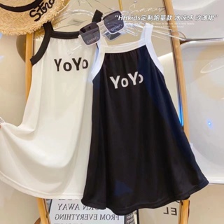 Summer new girls ice silk suspender skirt girls princess skirt childrens dress female treasure cute a generation of hair